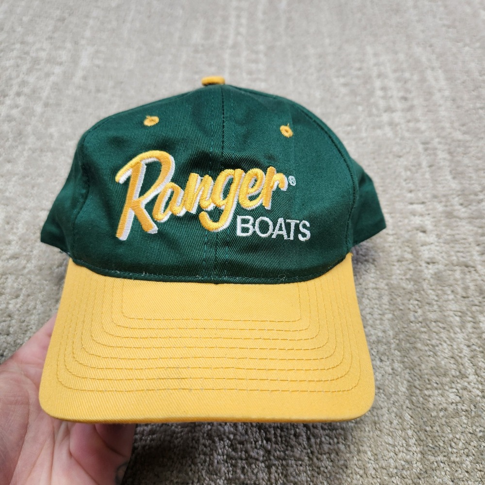 Vintage Ranger Boats Hat Kudzu Snapback Green Yellow Fishing Cap Mens OSFM